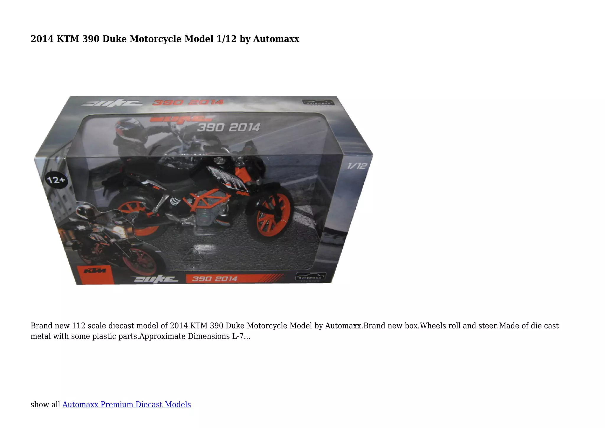 Automaxx Premium Diecast Models | PDF