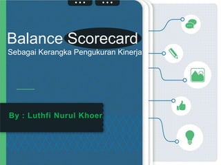 By : Luthfi Nurul Khoer
Balance Scorecard
Sebagai Kerangka Pengukuran Kinerja
 