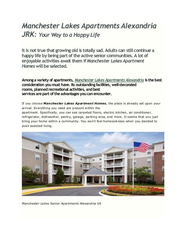 Manchester Lakes Apartments Alexandria JRK