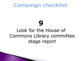 9 Look for the House of Commons Library committee stage report 
