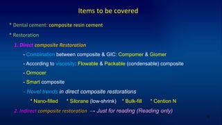 Recent dental composite resins | PPTX