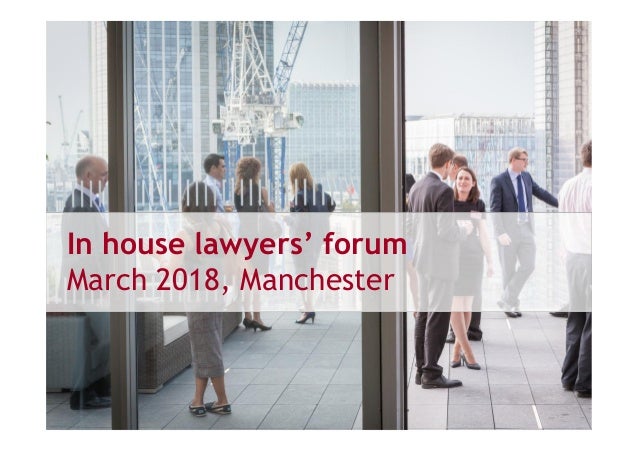 Browne Jacobson Llp In House Lawyers Forum - 
