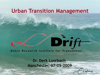 Urban Transition Management Dr. Derk Loorbach  Manchester, 07-05-2009 