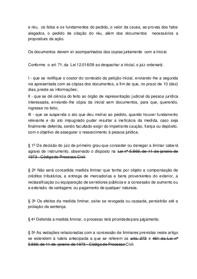 Mandado De Segurança Na Justiça Do Trabalho Mandado de segurança no direito do trabalho