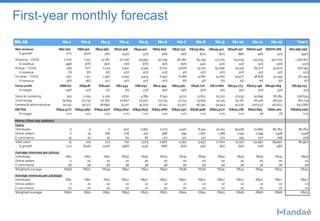First-year monthly forecast
 