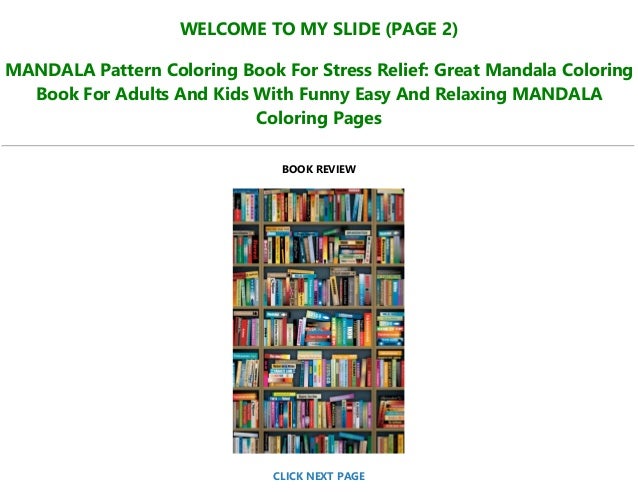 Download Free Download Mandala Pattern Coloring Book For Stress Relief