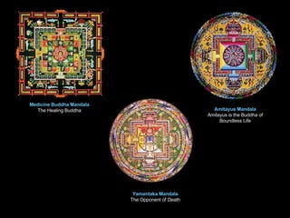 Yamantaka Mandala The Opponent of Death Medicine Buddha Mandala The Healing Buddha Amitayus Mandala Amitayus is the Buddha of Boundless Life 