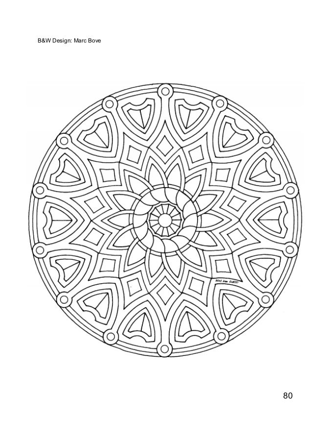 Mandalas para colorear, con muestras de color