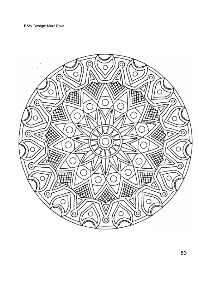 Mandalas para colorear, con muestras de color