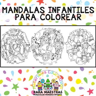 Mandalas infantiles para colorear por materiales educativos maestras