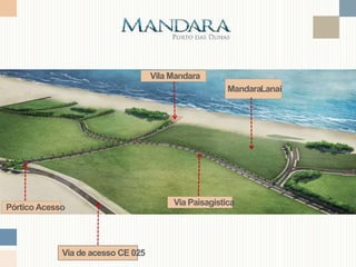 Vila Mandara
                                                       MandaraLanai




                                         Via Paisagística
Pórtico Acesso




             Via de acesso CE 025
 
