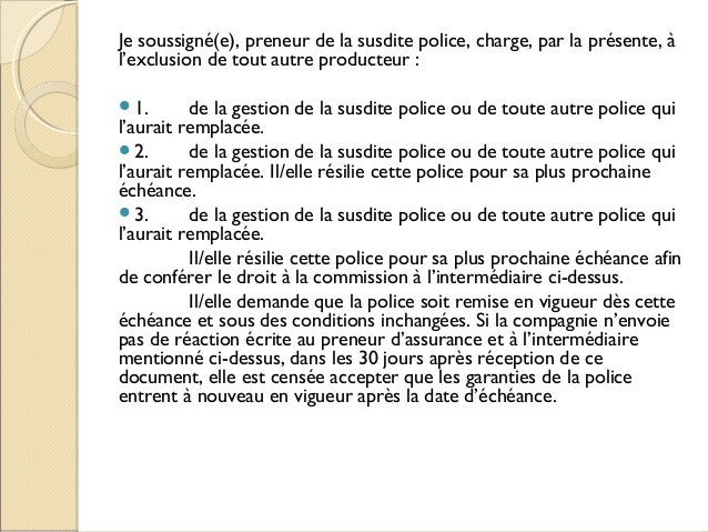 Mandat De Placement Changement D Intermediaire