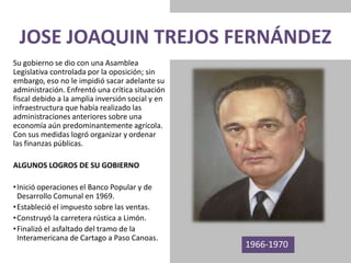 Mandatarios de costa rica 5 PPT