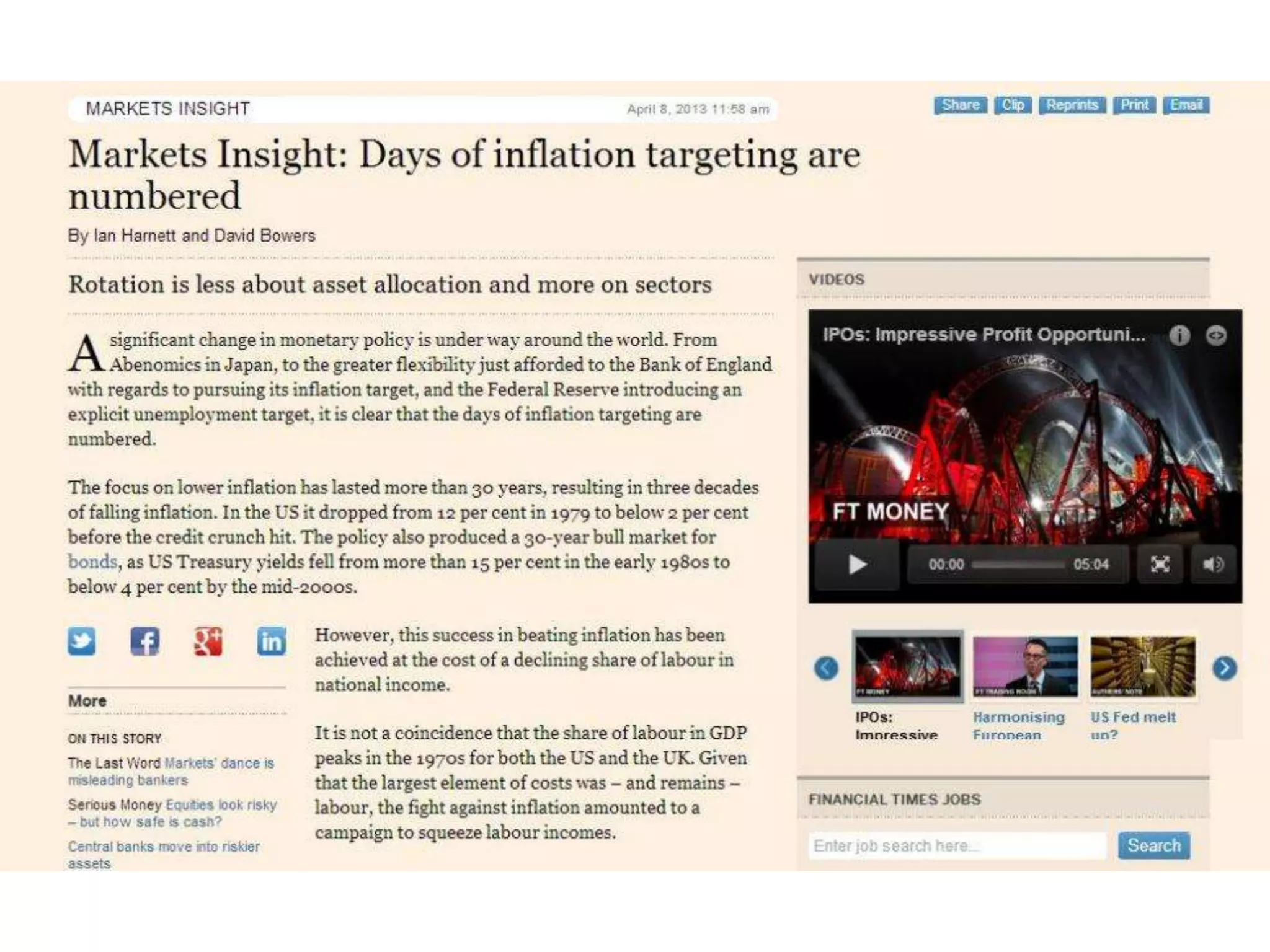 Mandate Training Feb 2014: Ireland and the World of Finance