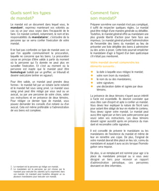 Mandat Et Procuration Brochure Gouv Quebec Nov 2011