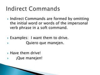 Commands - Spanish II | PPT