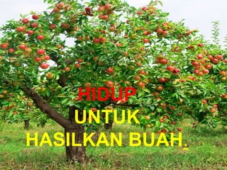 HIDUP
UNTUK
HASILKAN BUAH.
 