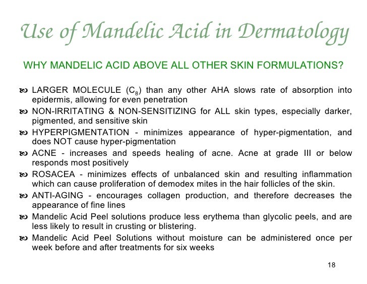 Mandelic acid skin conditioning formulations