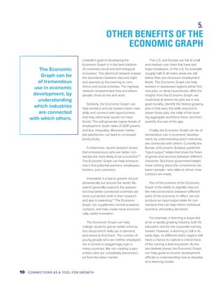 OTHER BENEFITS OF THE 
ECONOMIC GRAPH 
LinkedIn’s goal of developing the 
Economic Graph is in the best tradition 
of comb...