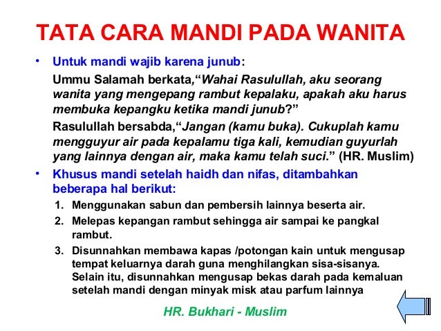 Harus Besar Wanita Mandi Jika