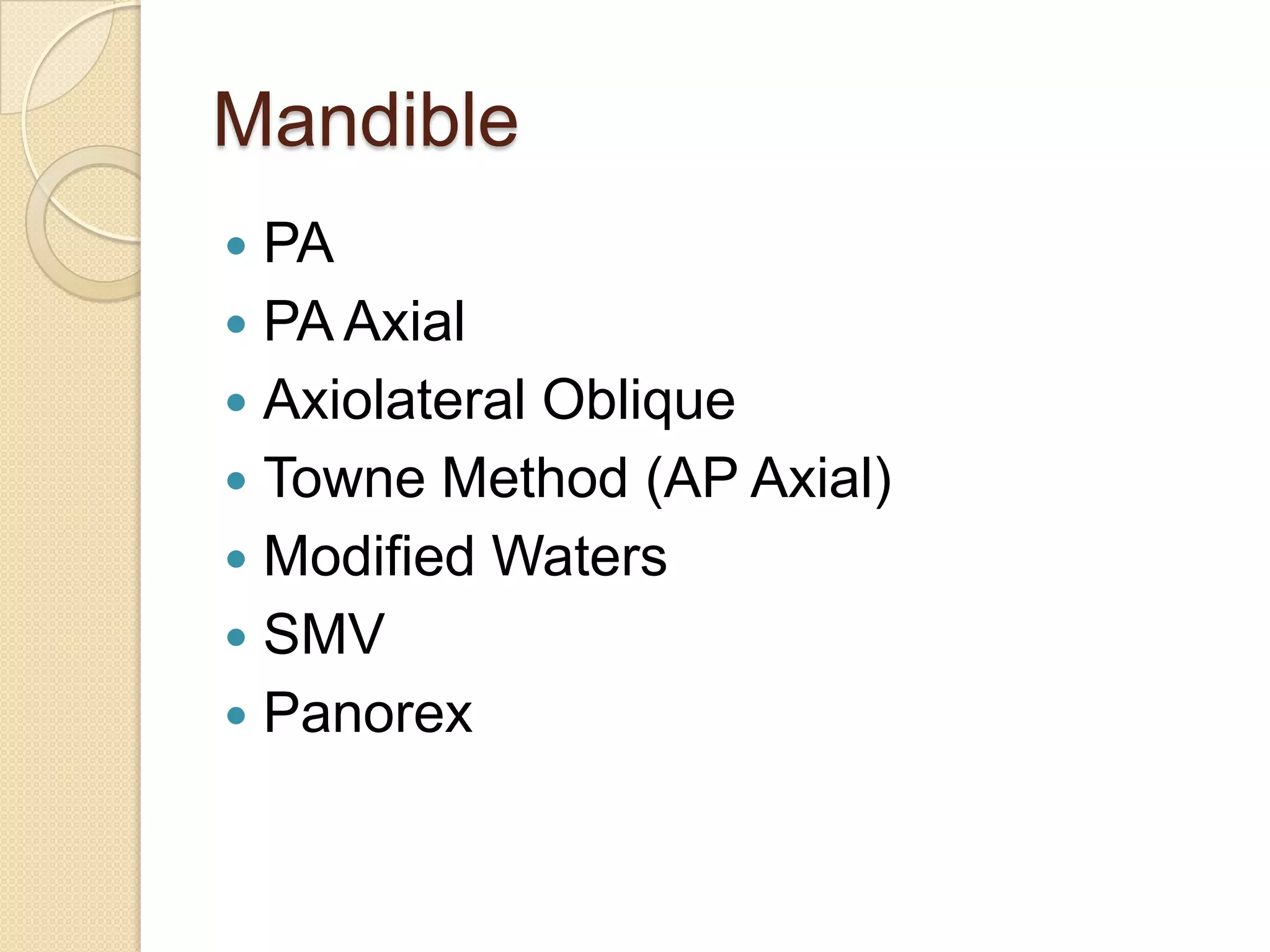 Mandible, T M J