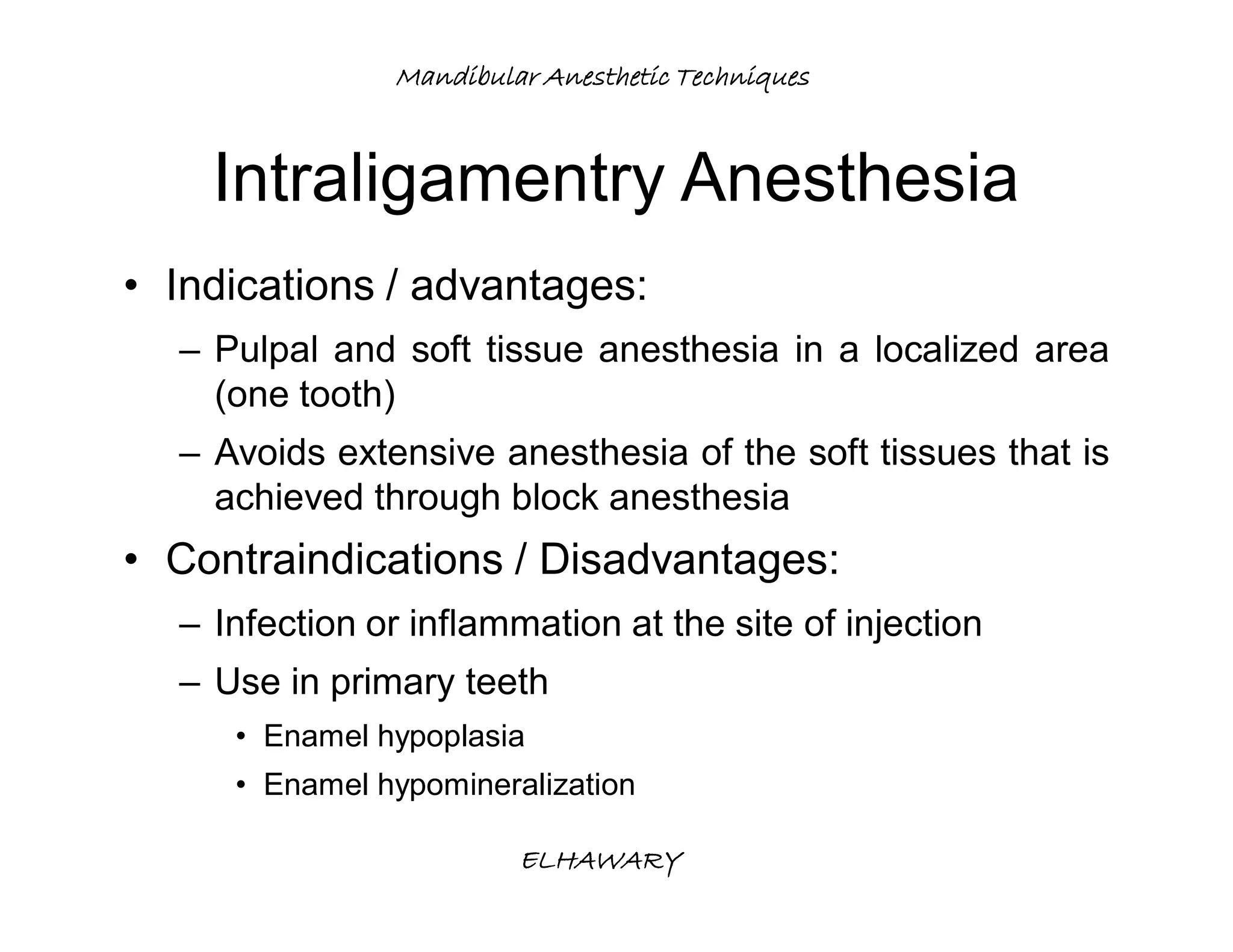 Mandibular anesthetic techniques | PDF