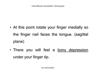 Mandibular anesthetic techniques | PDF