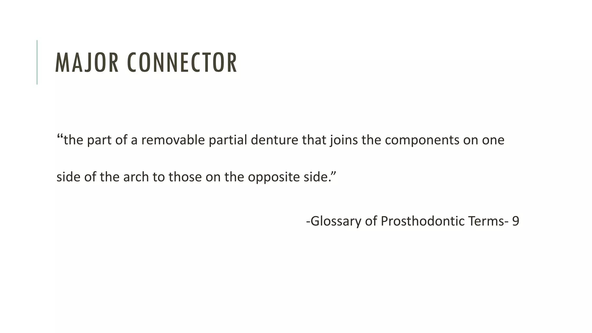 Mandibular Major Connectors | PDF