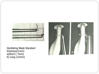 Oscillating Blade Standard
thickness(1mm)
a)Short ( 7mm)
b) Long (12mm)
 