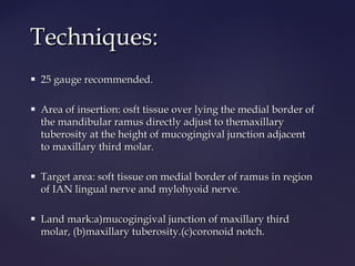 Mandibular block techniques | PPT