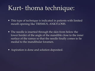 Mandibular block techniques | PPT
