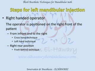 Mandibular teeth anesthetic block techniques | PDF