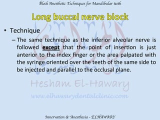 Mandibular teeth anesthetic block techniques | PDF