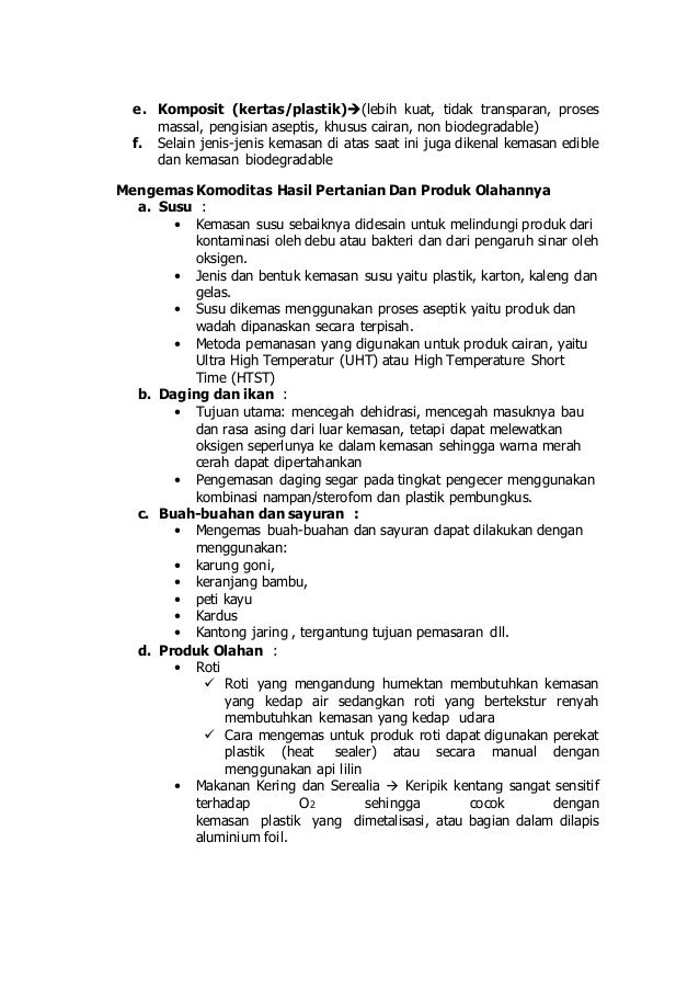 Penanganan hasil pertanian dan cara penyimpanannya