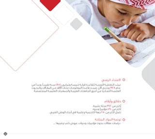 5
				
					
				
					
				
			
				
		
‫الزمني‬ ‫االمتداد‬
‫من‬ ‫وتبدأ‬ ،ً‫ـ‬‫ـ‬‫تقريب‬ ‫ـنة‬‫ـ‬‫س‬ )85( ‫ـون‬‫ـ‬‫وثمان‬ ‫ـة‬‫ـ‬‫خمس‬ ‫ـة‬‫ـ‬‫قراب‬ ‫ـدة‬‫ـ‬‫للقاع‬ ‫ـة‬‫ـ‬‫الزمني‬ ‫ـة‬‫ـ‬‫التغطي‬ ‫ـد‬‫ـ‬‫تمت‬
‫والبحـوث‬ ‫ـاالت‬‫ـ‬‫المق‬ ‫مـن‬ ‫اآلالف‬ ‫ـات‬‫ـ‬‫مئ‬ ‫المعلومـات‬ ‫ـدة‬‫ـ‬‫قاع‬ ‫ضمـت‬ .‫اآلن‬ ‫وحتـى‬ 1928 ‫عـام‬
.‫ـة‬‫ـ‬‫المتخصص‬ ‫ـة‬‫ـ‬‫العلمي‬ ‫ـات‬‫ـ‬‫والجمعي‬ ‫ـة‬‫ـ‬‫العربي‬ ‫ـات‬‫ـ‬‫الجامع‬ ‫ـرق‬‫ـ‬‫أع‬ ‫ـن‬‫ـ‬‫ع‬ ‫ـادرة‬‫ـ‬‫الص‬ ‫ـة‬‫ـ‬‫العلمي‬
‫وأرقام‬ ‫حقائق‬
.‫علمية‬ ‫مجلة‬ 342 ‫من‬ ‫أكثر‬
.‫وندوة‬ ‫ًا‬‫ر‬‫مؤتم‬ 590 ‫من‬ ‫أكثر‬
.‫العربي‬ ‫الوطن‬ ‫أنحاء‬ ‫في‬ ‫وعلمية‬ ‫أكاديمية‬ ‫جهة‬ 250 ‫من‬ ‫أكثر‬ ‫تثمل‬
‫المتاحة‬ ‫المواد‬ ‫نوعية‬
... ‫وغيرها‬ ‫كتب‬ ‫عروض‬ ،‫وندوات‬ ‫مؤتمرات‬ ‫بحوث‬ ،‫مقاالت‬ ،‫دراسات‬
 