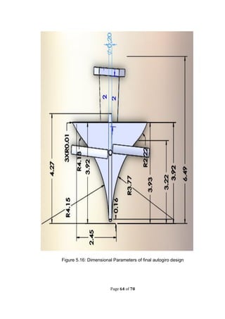 Page 64 of 78
Figure 5.16: Dimensional Parameters of final autogiro design
 