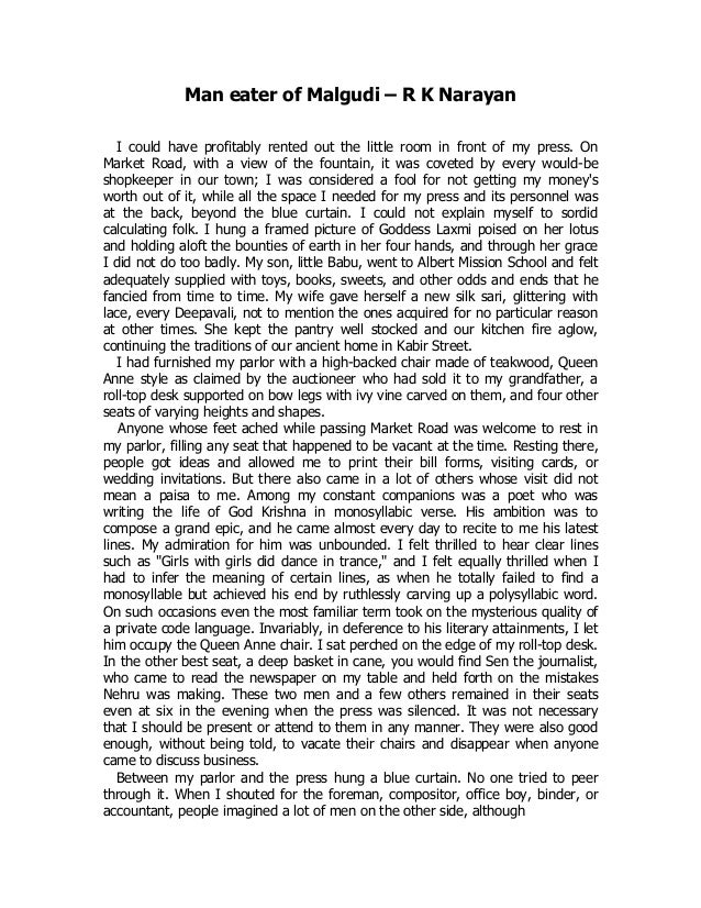 A hero rk narayan essay