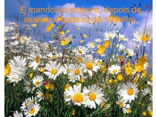 E mandou-o embora, depois de
assinar a carteira de trabalho.

 