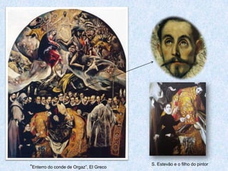 • As obras escultóricas maneiristas mantém uma forte componente pictórica.
• Com João de Ruão, as figuras eram modeladas de forma algo hierática, de
movimentos comedidos.
João de Ruão, Deposição de Cristo
João de Ruão, Jardim da Manga
• Nicolau Chanterenne apresenta já um estilo
clássico e italianizado, com naturalismo.
• Modelação anatómica das figuras, cheias de
movimento, como no retábulo da igreja de S.
Marcos em Coimbra.
 