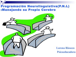 Programación Neurolinguístiva(P.N.L) 
:Manejando su Propio Cerebro 
Lorena Rioseco 
Psicoeducadora 
 