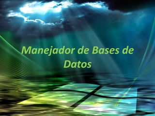 Manejador de Bases de Datos 