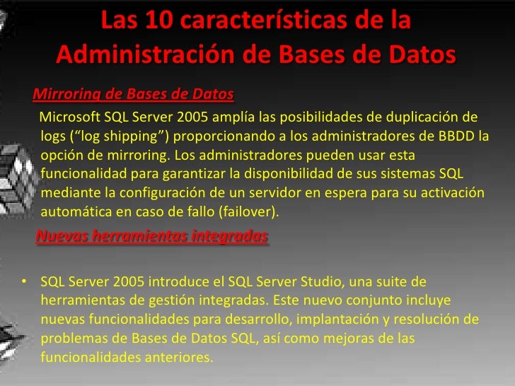 Manejador de base de datos