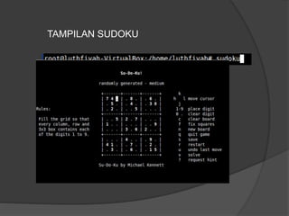 TAMPILAN SUDOKU
 