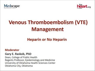 Manejo actual tromboembolismo venoso