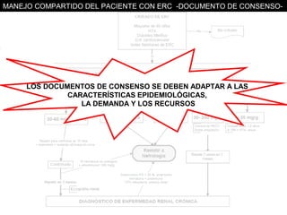MANEJO COMPARTIDO DEL PACIENTE CON ERC -DOCUMENTO DE CONSENSO-




     LOS DOCUMENTOS DE CONSENSO SE DEBEN ADAPTAR A LAS
              CARACTERÍSTICAS EPIDEMIOLÓGICAS,
                 LA DEMANDA Y LOS RECURSOS
 