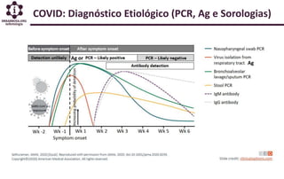 COVID: Diagnóstico Etiológico (PCR, Ag e Sorologias)
Ag or
Ag
 