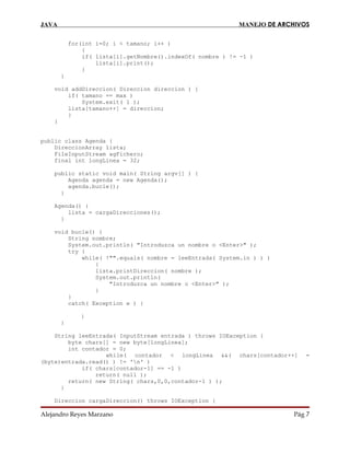 Manejo de archivos en java | PDF