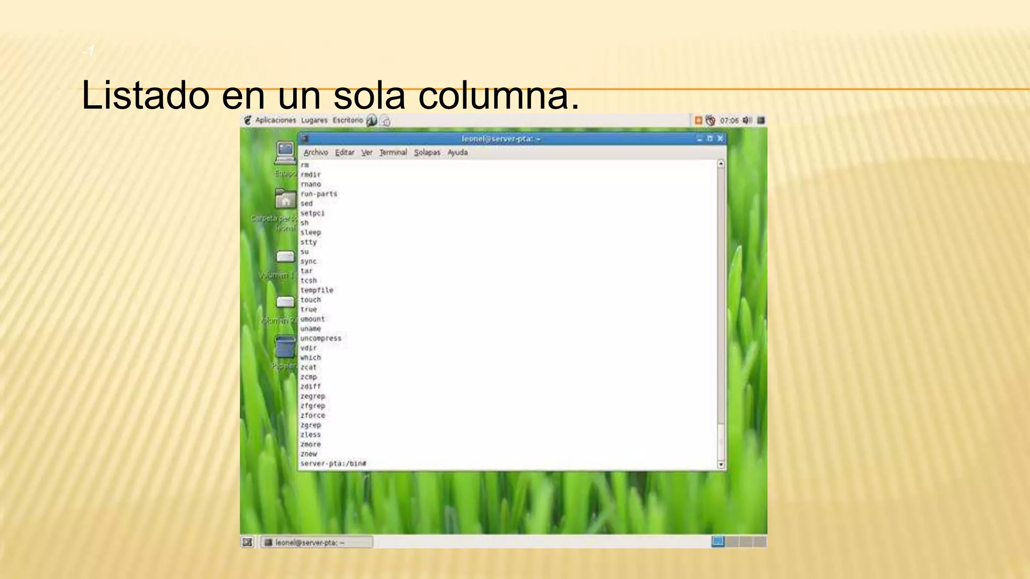 -1

Listado en un sola columna.

 