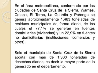 Manejo de basura en santa cruz | PPTX