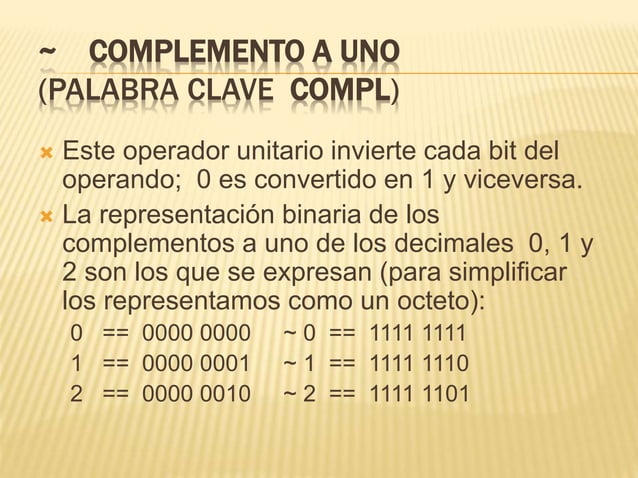 Manejo de bits -operadores de bits C++ | PPTX | Programming Languages ...
